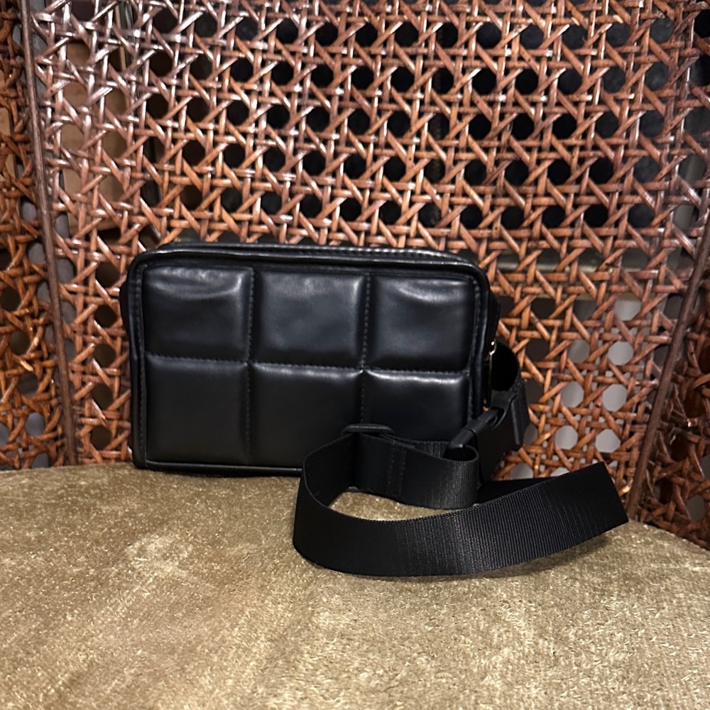 Amanda Uprichard Black Quilted Belt Bag